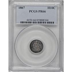 1867 H10C PR66 PCGS