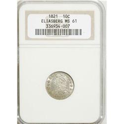 1821 10C Small Date MS61 NGC