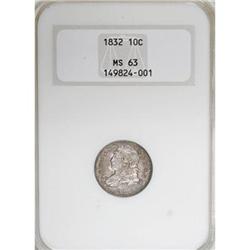 1832 10C MS63 NGC