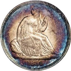 1838-O 10C No Stars MS62 NGC