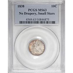 1838 10C Small Stars MS63 PCGS