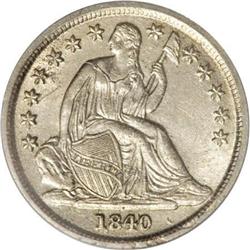 1840-O 10C No Drapery MS63 PCGS