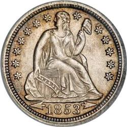 1853 10C Arrows MS65 NGC