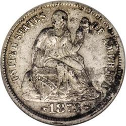 1873-CC 10C Arrows VF20 NGC