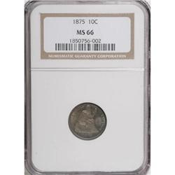 1875 10C MS66 NGC