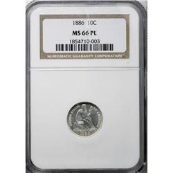 1886 10C MS66 NGC