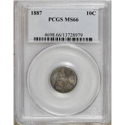 1887 10C MS66 PCGS