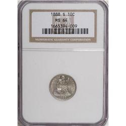 1888-S 10C MS64 NGC