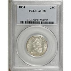 1834 25C AU58 PCGS