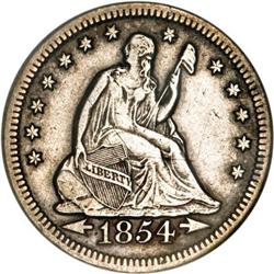 1854-O 25C Huge O XF45 ANACS