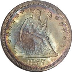 1857 25C MS67 NGC