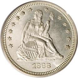 1868 25C MS64 PCGS