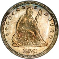 1870 25C MS64 PCGS