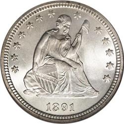 1891 25C MS66 NGC