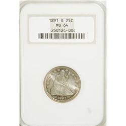 1891-S 25C MS64 NGC