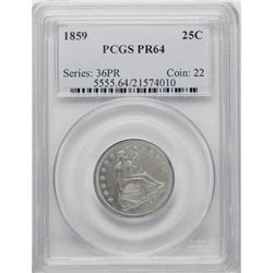 1859 25C PR64 PCGS