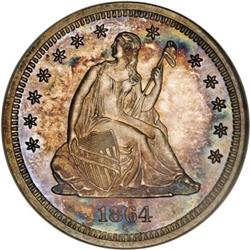 1864 25C PR66 NGC
