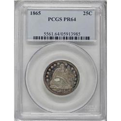 1865 25C PR64 PCGS