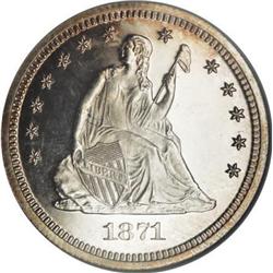 1871 25C PR65 ANACS