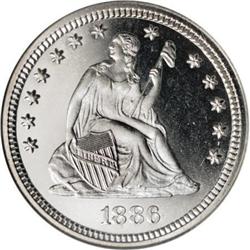 1886 25C PR67 Cameo NGC