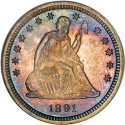 1891 25C PR67 NGC