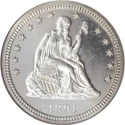 1891 25C PR66 Cameo NGC