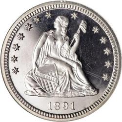 1891 25C PR67 Cameo NGC
