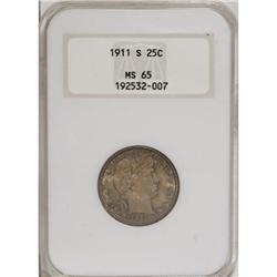 1911-S 25C MS65 NGC