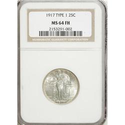 1917 25C Type One MS64 Full Head NGC