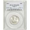 Image 1 : 1917 25C Type One MS66 Full Head PCGS