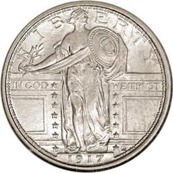 1917 25C Type One MS67 Full Head NGC