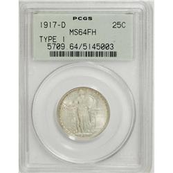1917-D 25C Type One MS64 Full Head PCGS