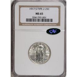 1917-S 25C Type Two MS65 NGC