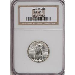 1924-D[25C] MS66 NGC. Well struck with a touch of ice-b