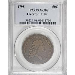 1795 50C 2 Leaves VG8 PCGS