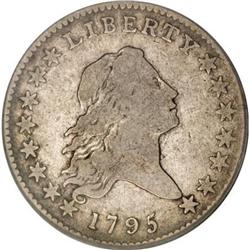 1795 50C 2 Leaves Fine 12 PCGS