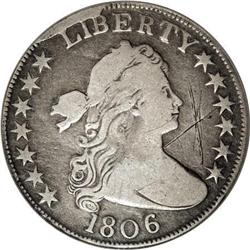 1806 50C Knobbed 6, Large Stars VG8 CSN