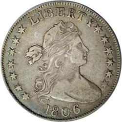 1806 50C Knobbed 6, Small Stars VF30 PCGS
