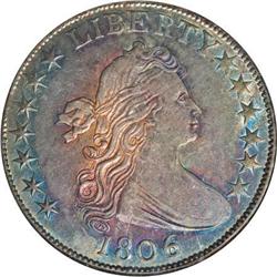 1806 50C 6 Over Inverted 6 AU58 NGC