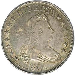 1806 50C Pointed 6, Stem AU55 PCGS