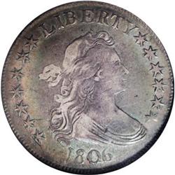 1806 50C Pointed 6, Stem XF40 PCGS