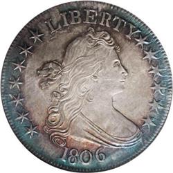 1806 50C Pointed 6, Stem MS63 NGC