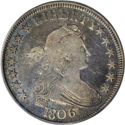 1806 50C Pointed 6, Stem VF20 PCGS