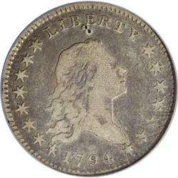 1794 50C--Obverse Damage--NCS. Fine Details