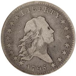 1795 50C 2 Leaves Fine 12 NGC