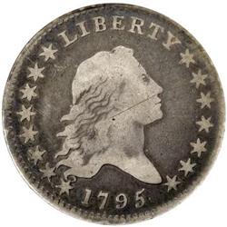 1795 50C 2 Leaves Fine 15 NGC