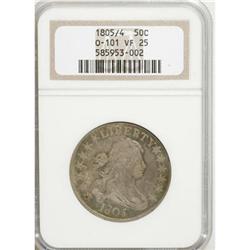 1805/4 50C VF25 NGC O-101
