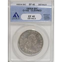 1805/4 50C--Cleaned--ANACS. XF40 Details