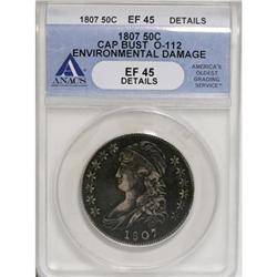 1807 50C Large Stars, 50 Over 20 XF45 ANACS