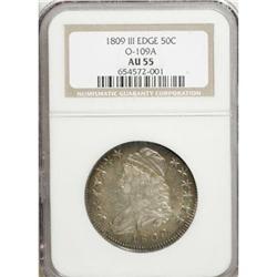 1809 50C III Edge AU55 NGC